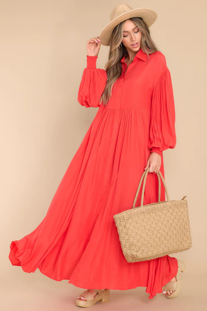 Run Towards Love Red Maxi Dress | Red Dress 