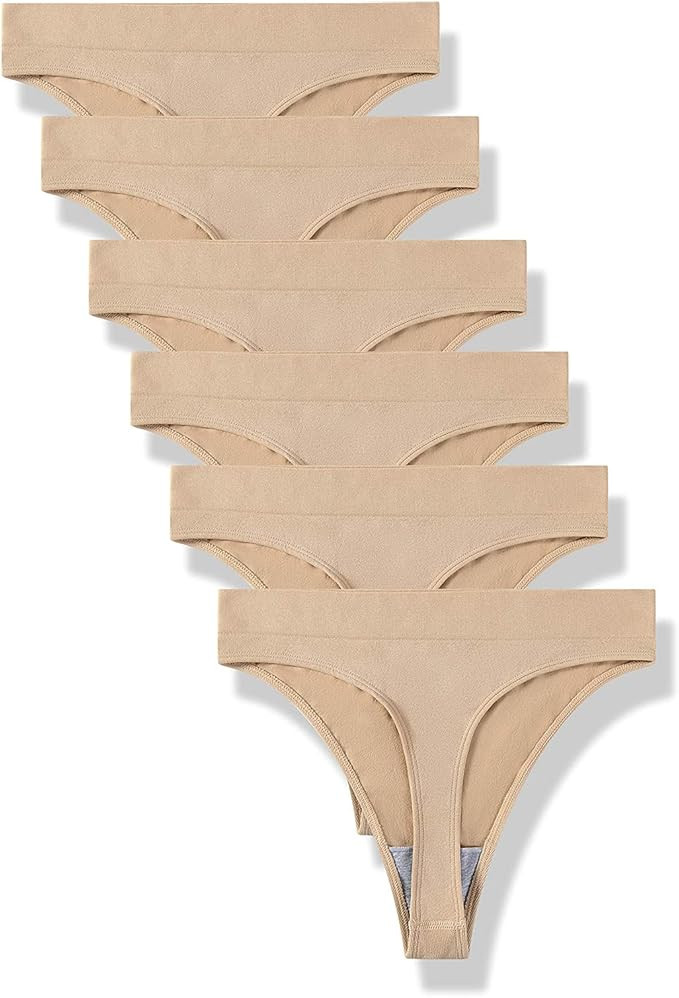 GRANKEE Thongs for Women Seamless-High Waisted Thong Underwear Comfortable Quality No Show Pantie... | Amazon (UK)