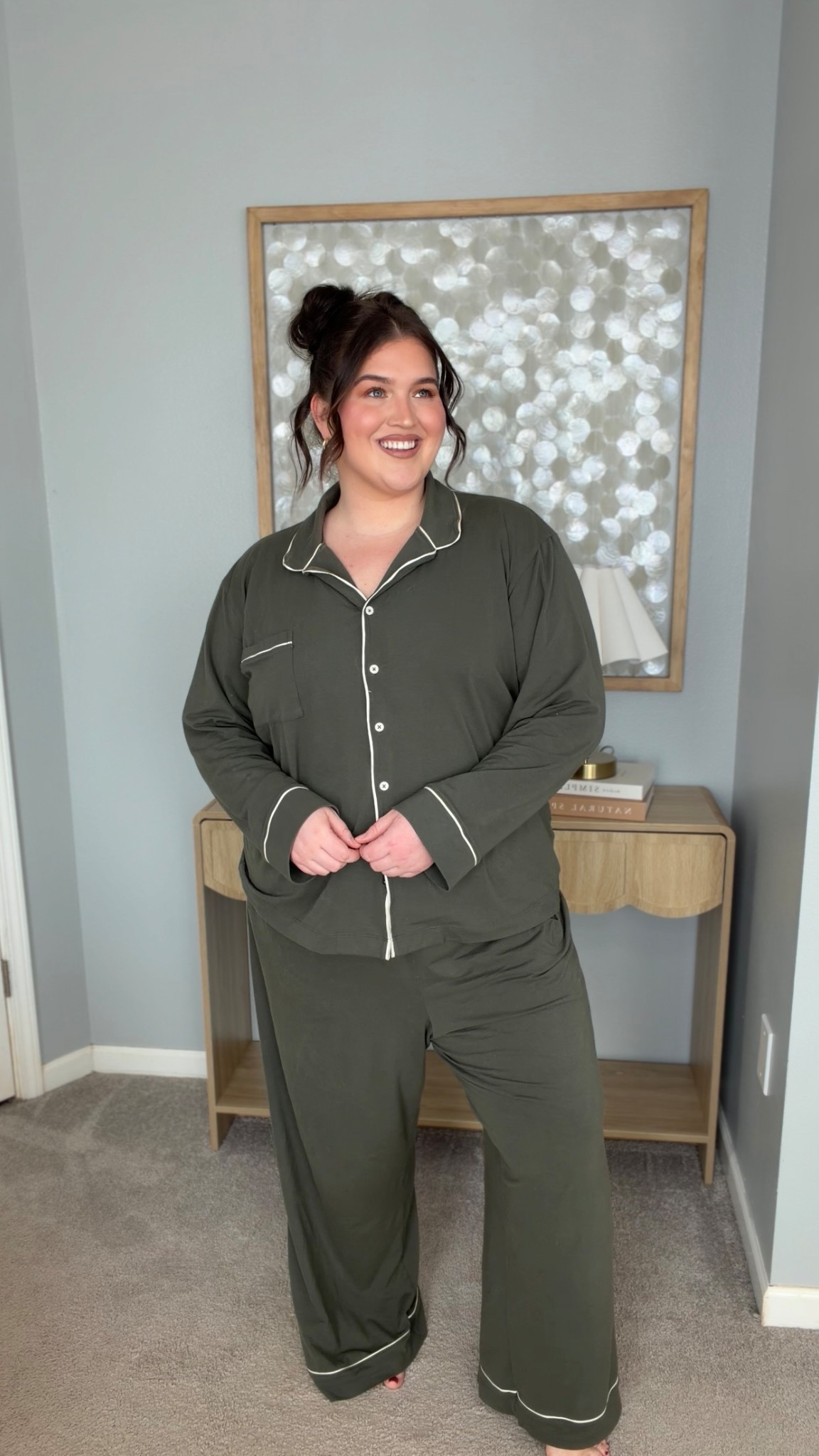 The comfiest pajama set I picked up on clearance! 🌿🤩 I’m a hot sleeper so I’m trying to switch to natural fibers and these cotton pjs are soft, stretchy and breathable! Wearing a size 2X. Added my favorite cotton brief underwear from them too 🙌🏼

#LTKHome #LTKPlusSize #LTKootd