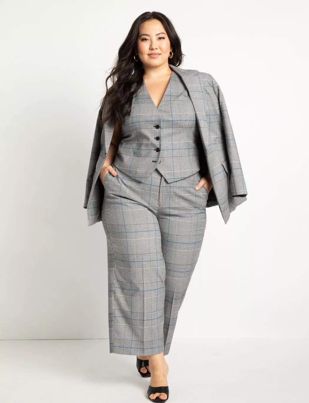 Crop Plaid Trouser | Eloquii