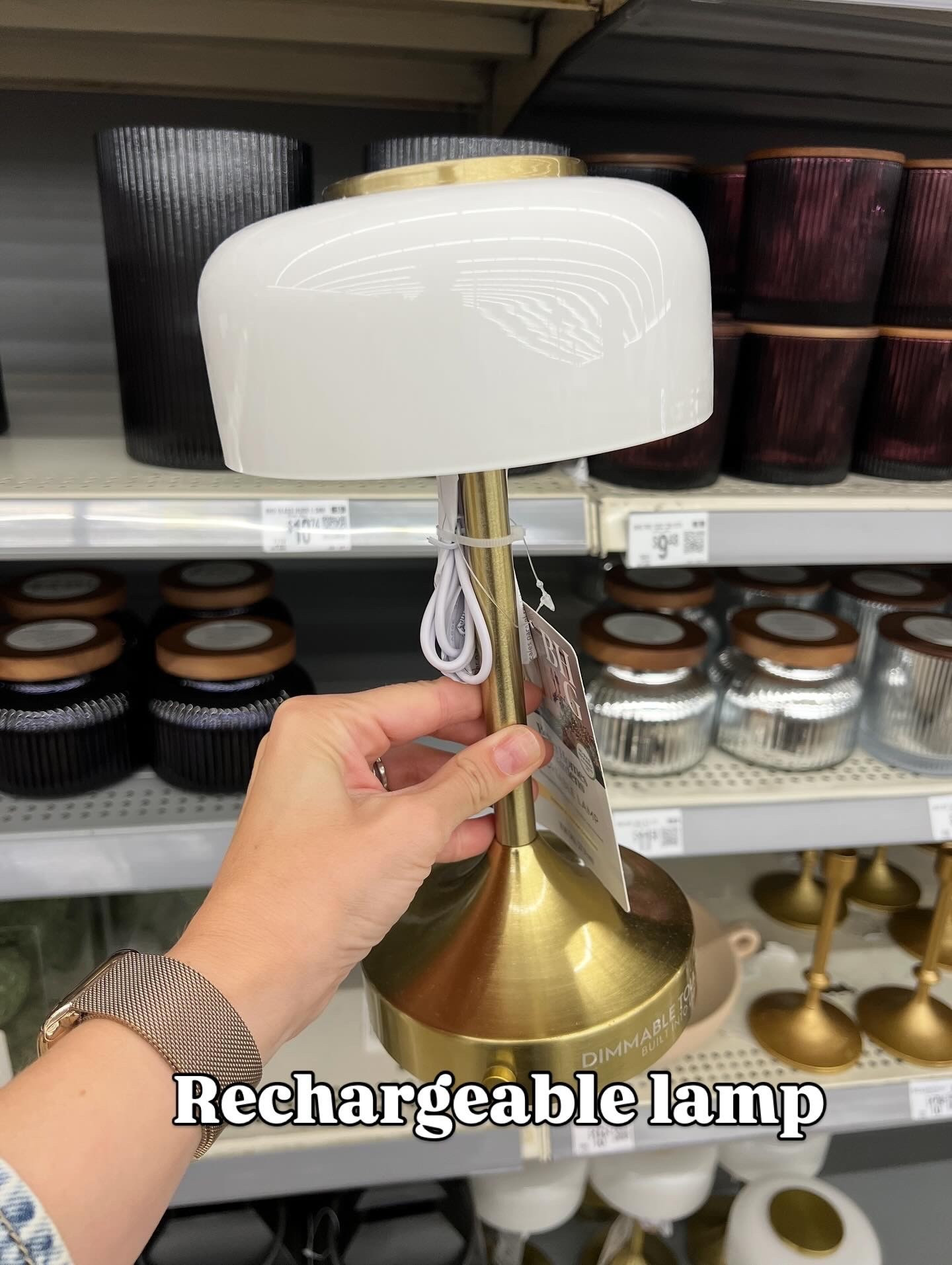 This little rechargeable lamp is beautiful, looks like vintage milk glass. I’m thinking of getting it to illuminate the kitchen counter. #walmarthome 

#LTKFindsUnder100 #LTKHome #LTKFindsUnder50