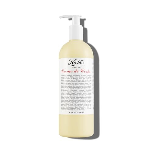 Kiehl's Creme de Corps, Rich, Luscious Body Lotion, with Cocoa Butter and Shea Butter for Fast Absorbing Hydration, Skin Feels Soft and Smooth, Suitable for All Skin Types - 16.9 fl oz | Amazon (US)