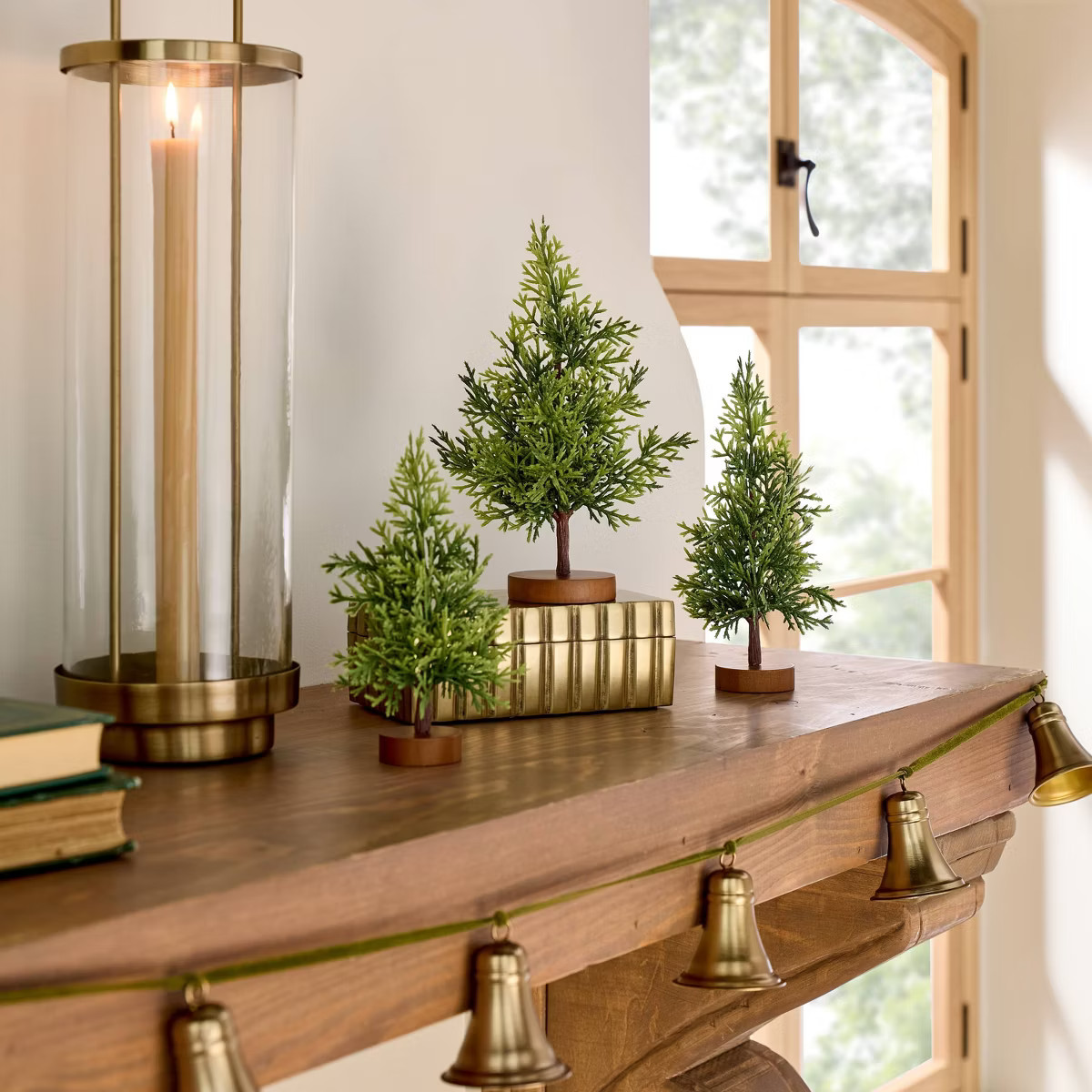 Decorative Mini Cypress Christmas Trees (Set of 3) - Hearth & Hand™ with Magnolia | Target