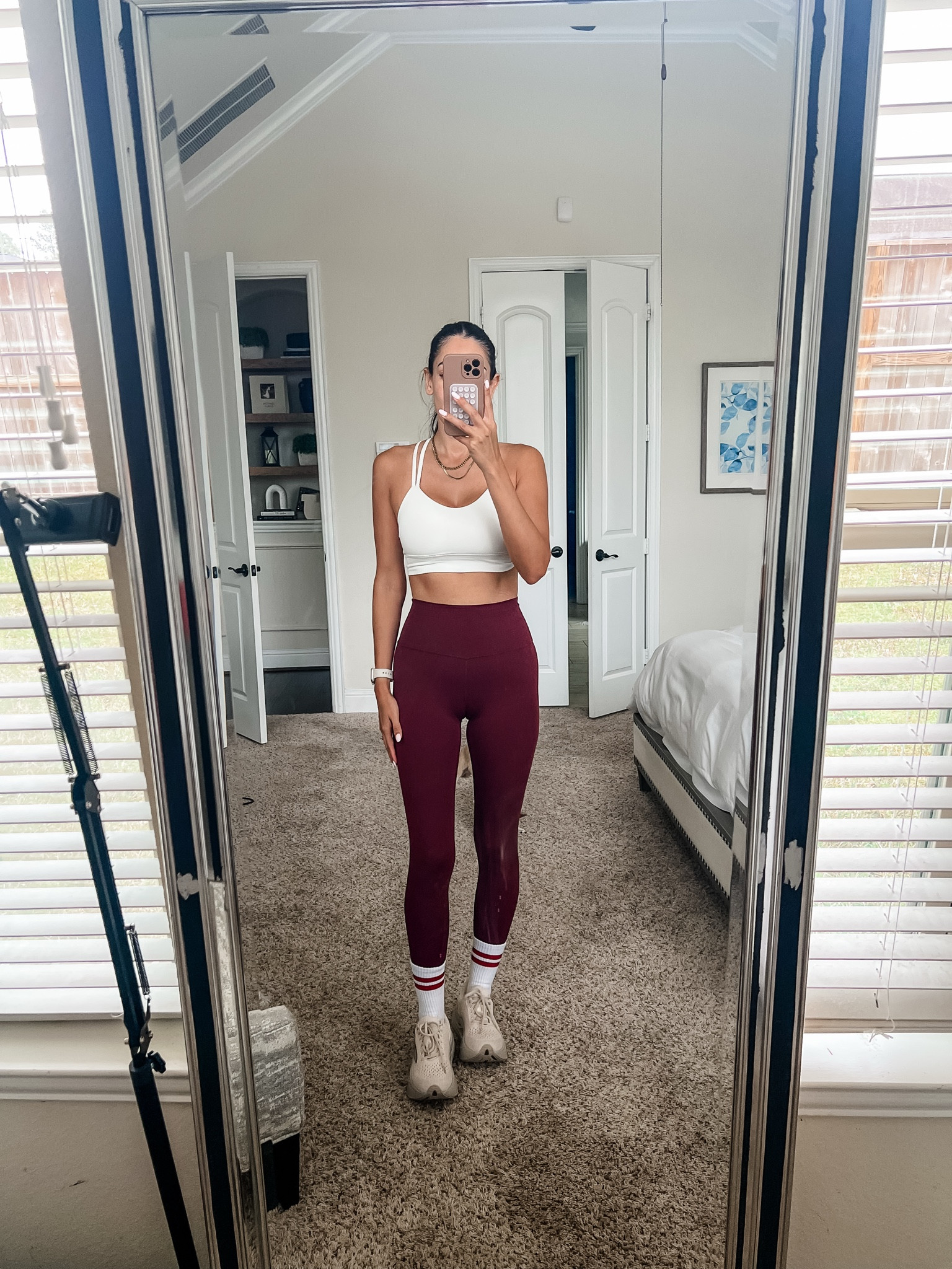 Small bra
XS leggings 

#LTKFindsUnder50 #LTKFitness #LTKStyleTip