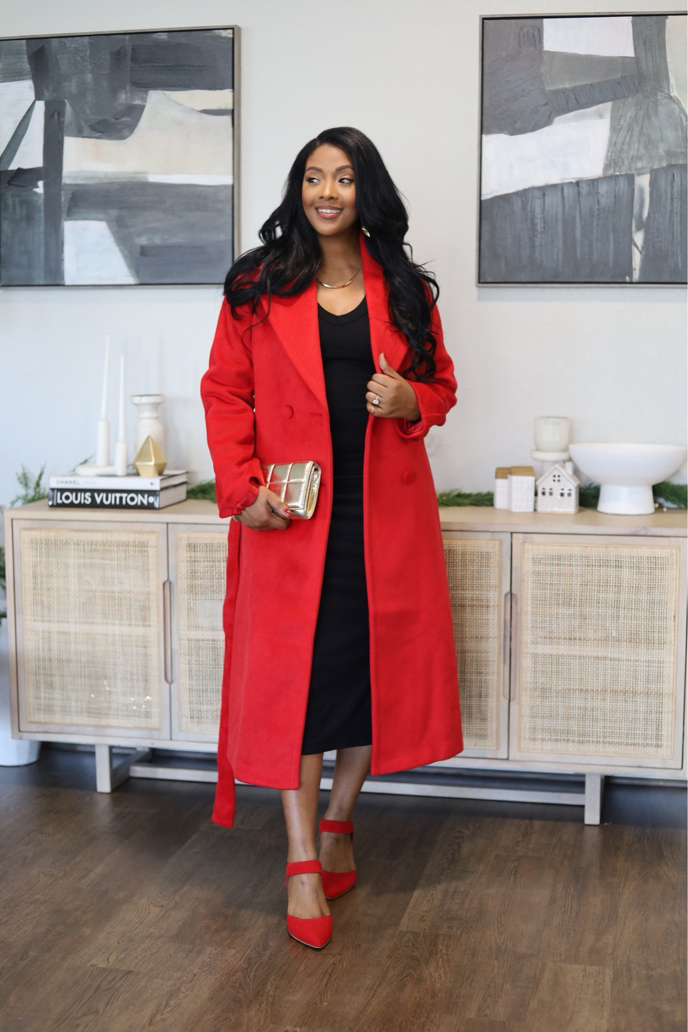 Love this red pea cost 

#LTKWatchNow 

#LTKOver40 #LTKSaleAlert