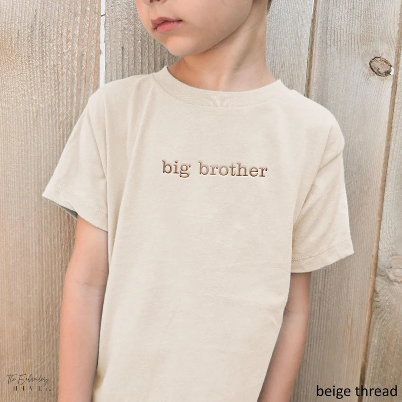 Embroidered Big Brother Shirt, Big Bro Shirt, Pregnancy Announcement Shirt T Shirt, Personalized ... | Etsy (EU)