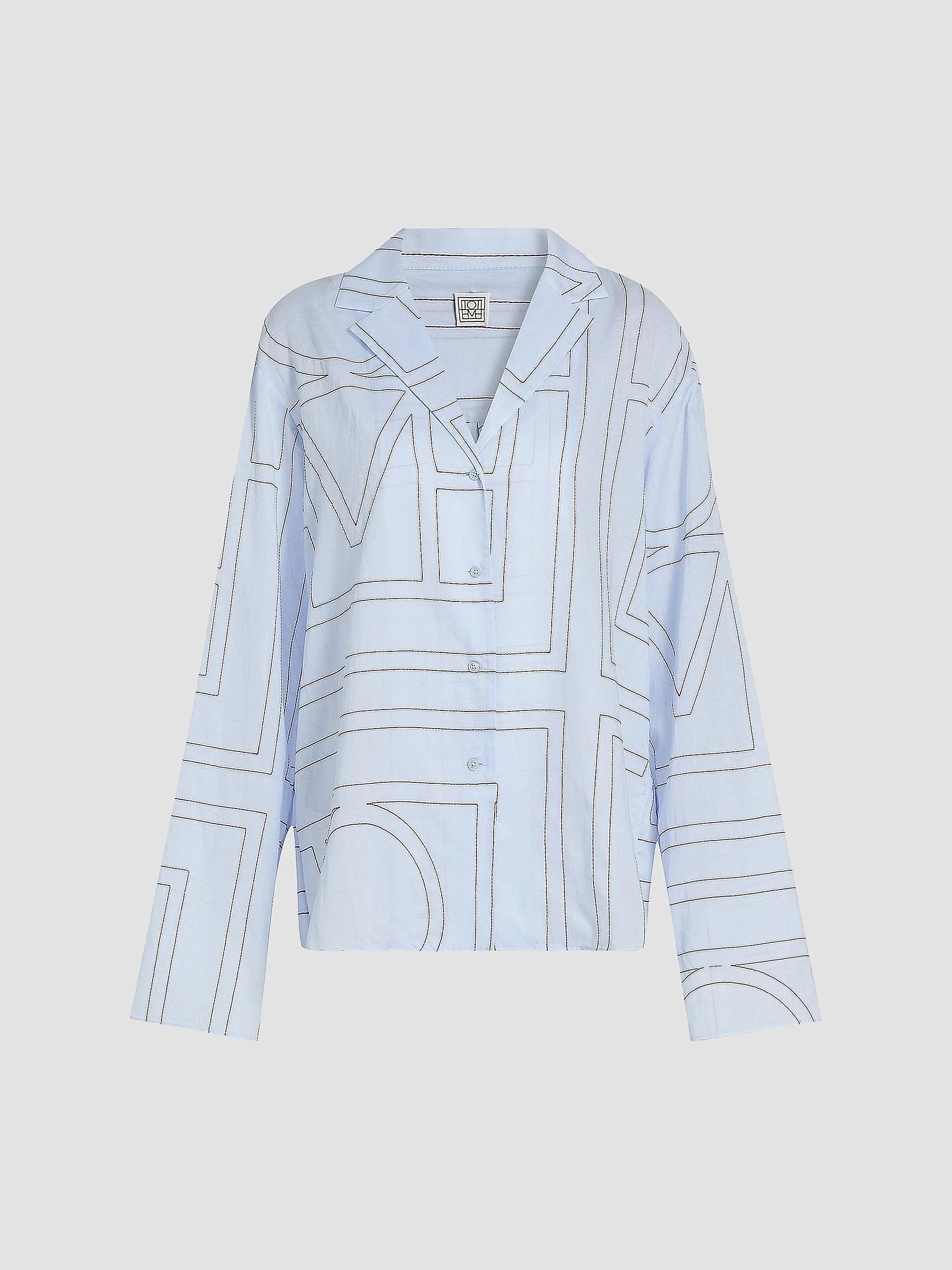 Monogram Cotton-Blend Pajama-Style Top | Saks Fifth Avenue
