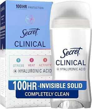 Secret Clinical Strength Invisible Solid Antiperspirant Deodorant for Women, 100HR Sweat & Odor P... | Amazon (US)