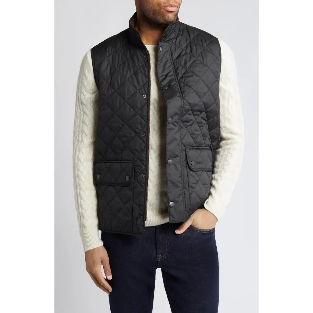 Barbour New Lowerdale Quilted Vest in Black at Nordstrom, Size Small | Nordstrom