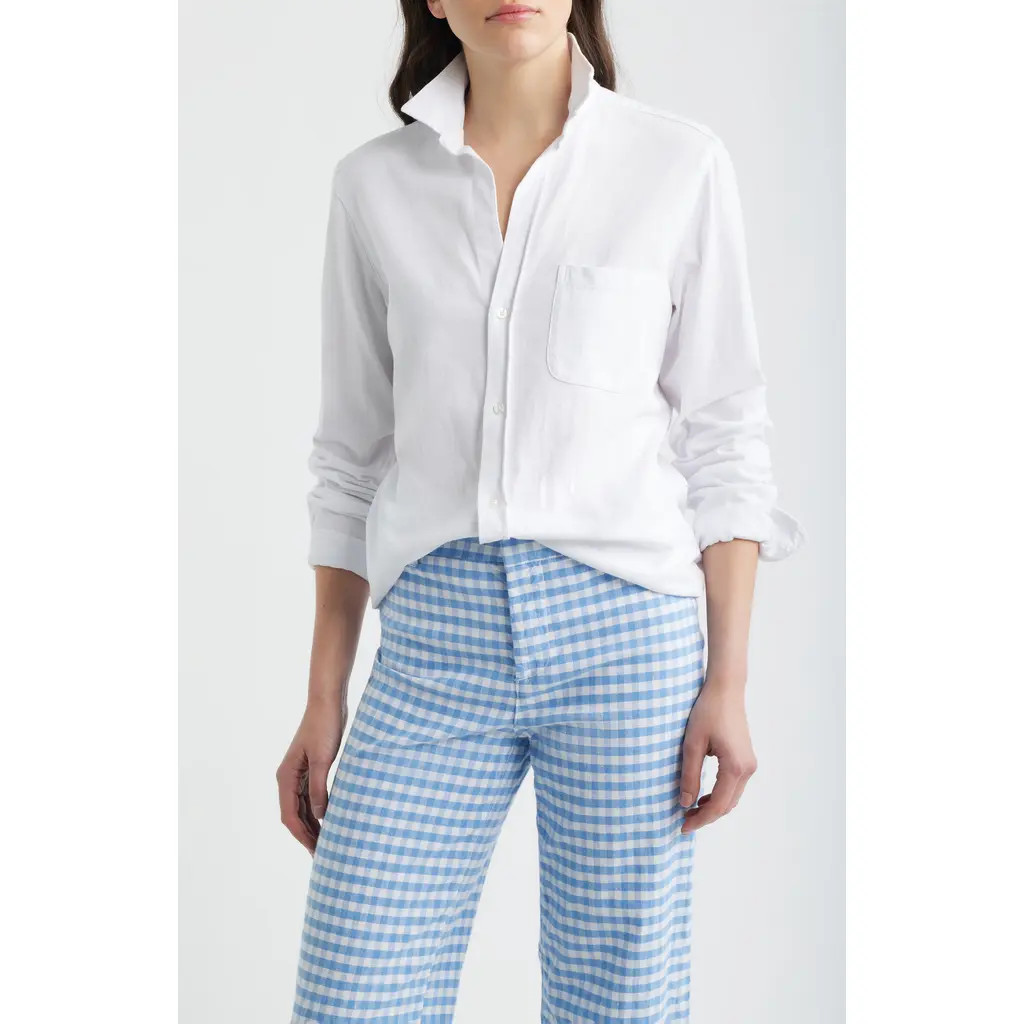 Frank & Eileen Waverly Cotton Shirt in White at Nordstrom, Size X-Small | Nordstrom