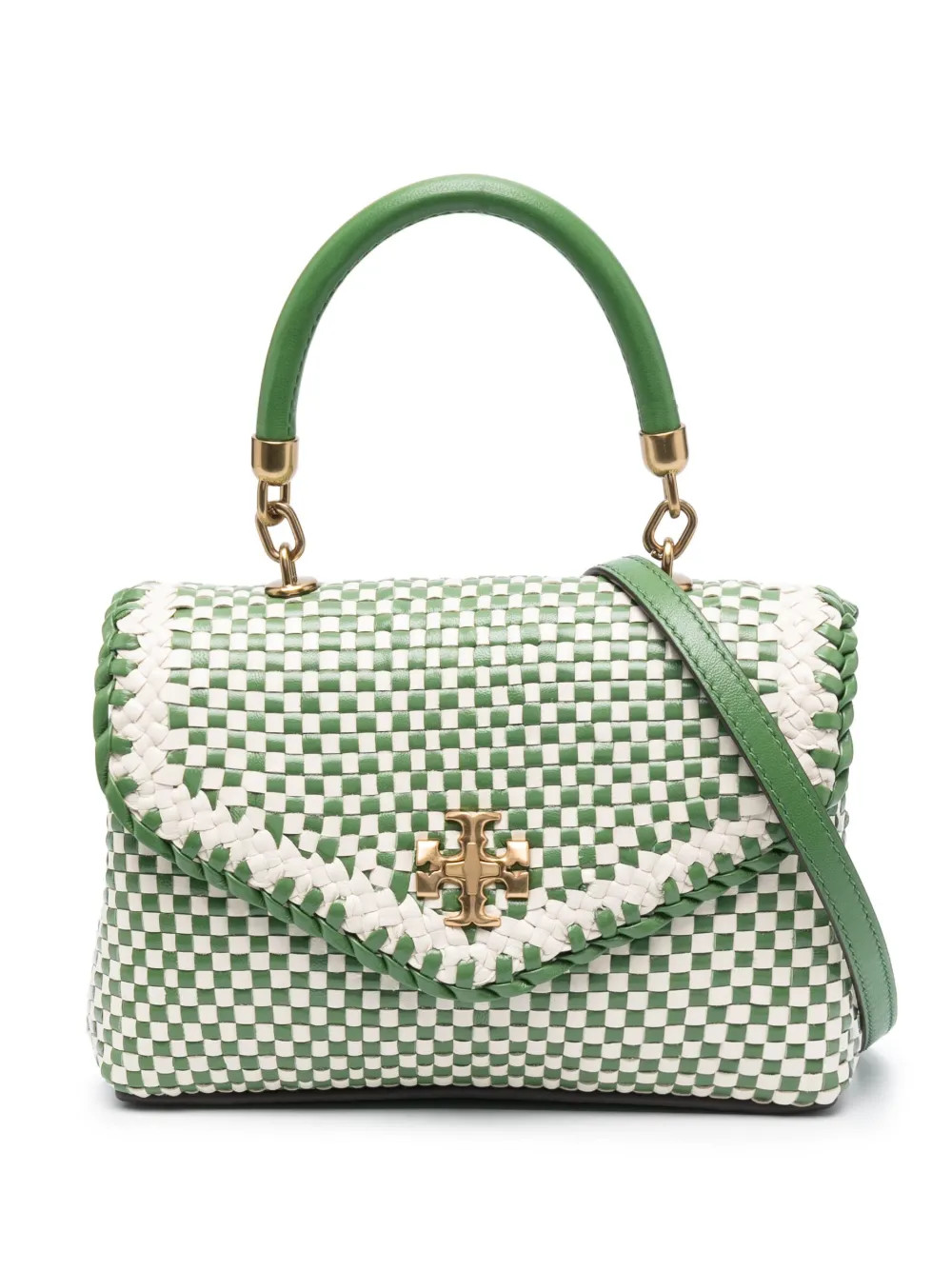 Tory Burch Mini Kira Woven Tote Bag - Farfetch | Farfetch Global