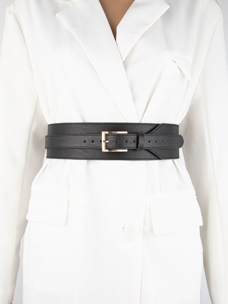 Metal Buckle Wide Belt | SHEIN