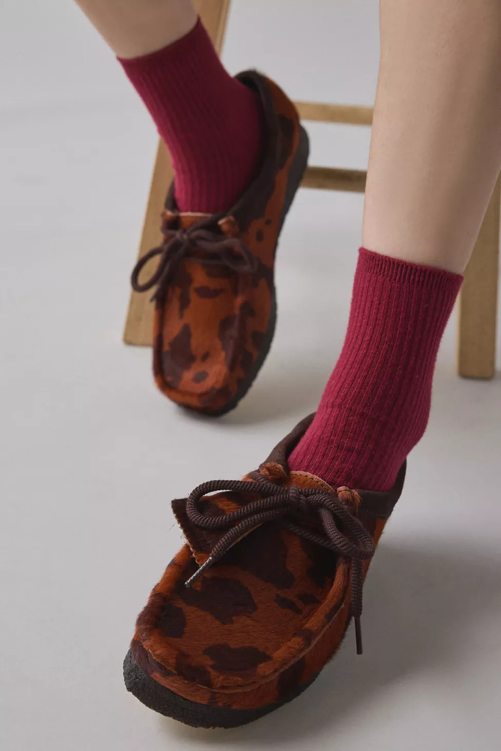 Clarks Women's Wallabee Cow Print Shoe | Urban Outfitters (US and RoW)