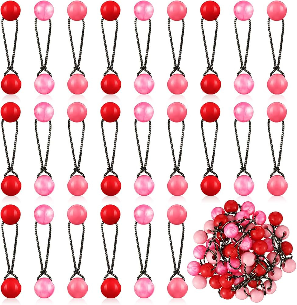 Jutom 24 Pieces Hair Ties 20mm Hair Balls Bubble Ponytail Holders for Girls double Bead Bubble Ha... | Amazon (US)