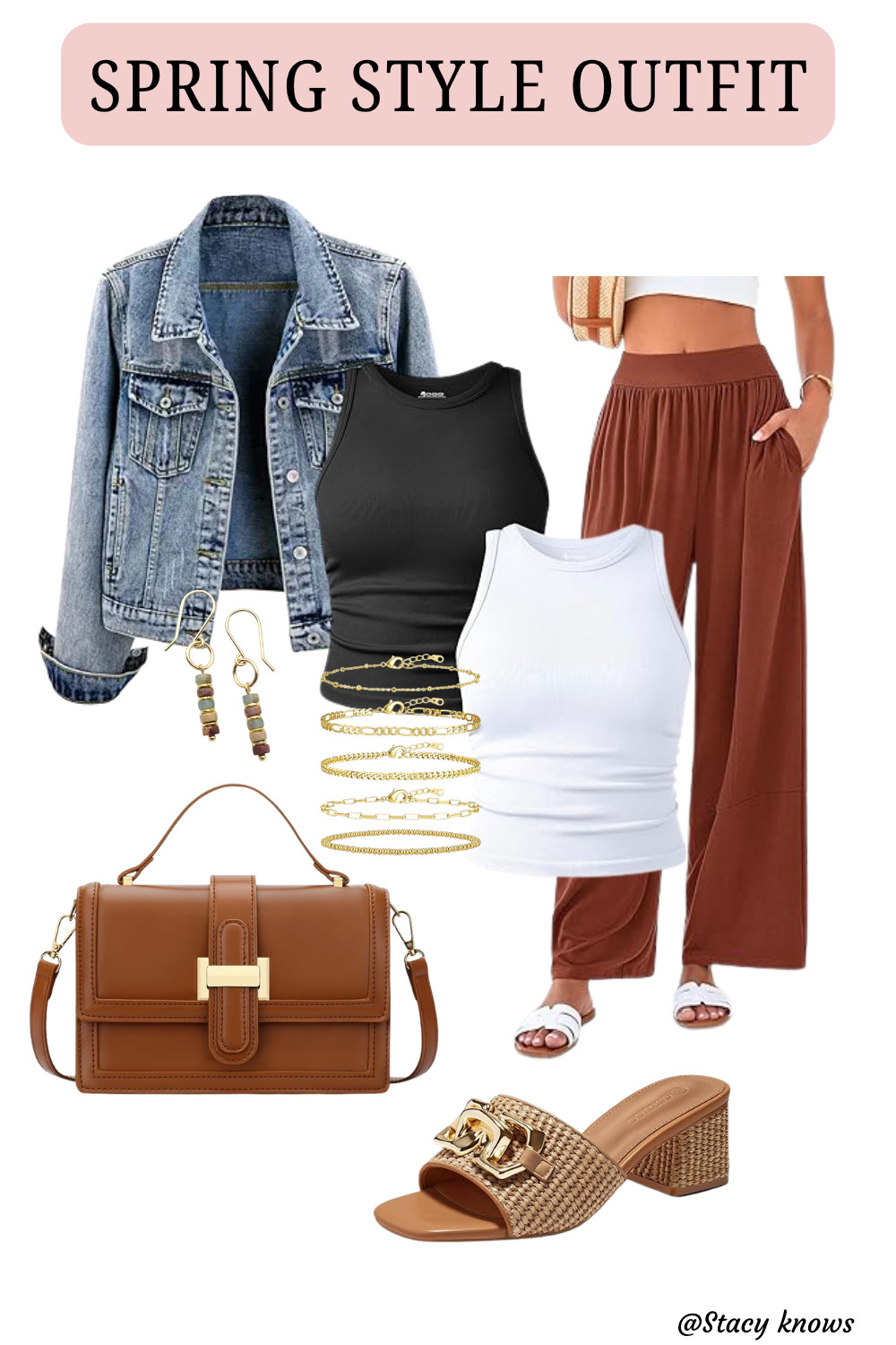 The perfect uniform for those breezy spring days! This look pairs the relaxed silhouette of wide-leg palazzo pants with a classic denim jacket for an effortlessly chic vibe. Layered over a simple tank top, it’s the ultimate combination of comfort and "quiet luxury."

Whether you're heading to brunch or running errands, this transitional outfit is a must-have for your seasonal rotation!
#SpringStyle #DenimJacket #PalazzoPants #WideLegPants #SpringOOTD #LTKStyleTip #CasualChic #TransitionalFashion #SpringVibes #EffortlessStyle #StreetStyleInspo #LTKSeasonal 

 #LTKootd #LTKSeasonal #LTKPlusSize