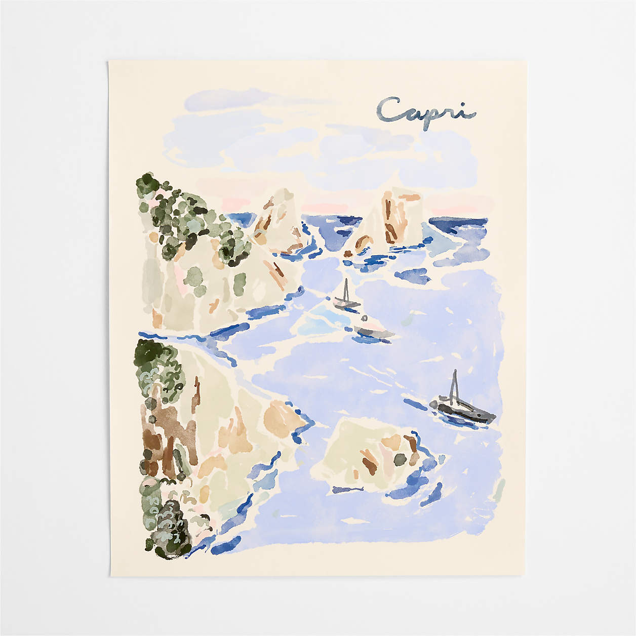 Capri by Jimmy Thompson 26" x 32" Wall Art Print | Crate & Barrel | Crate & Barrel