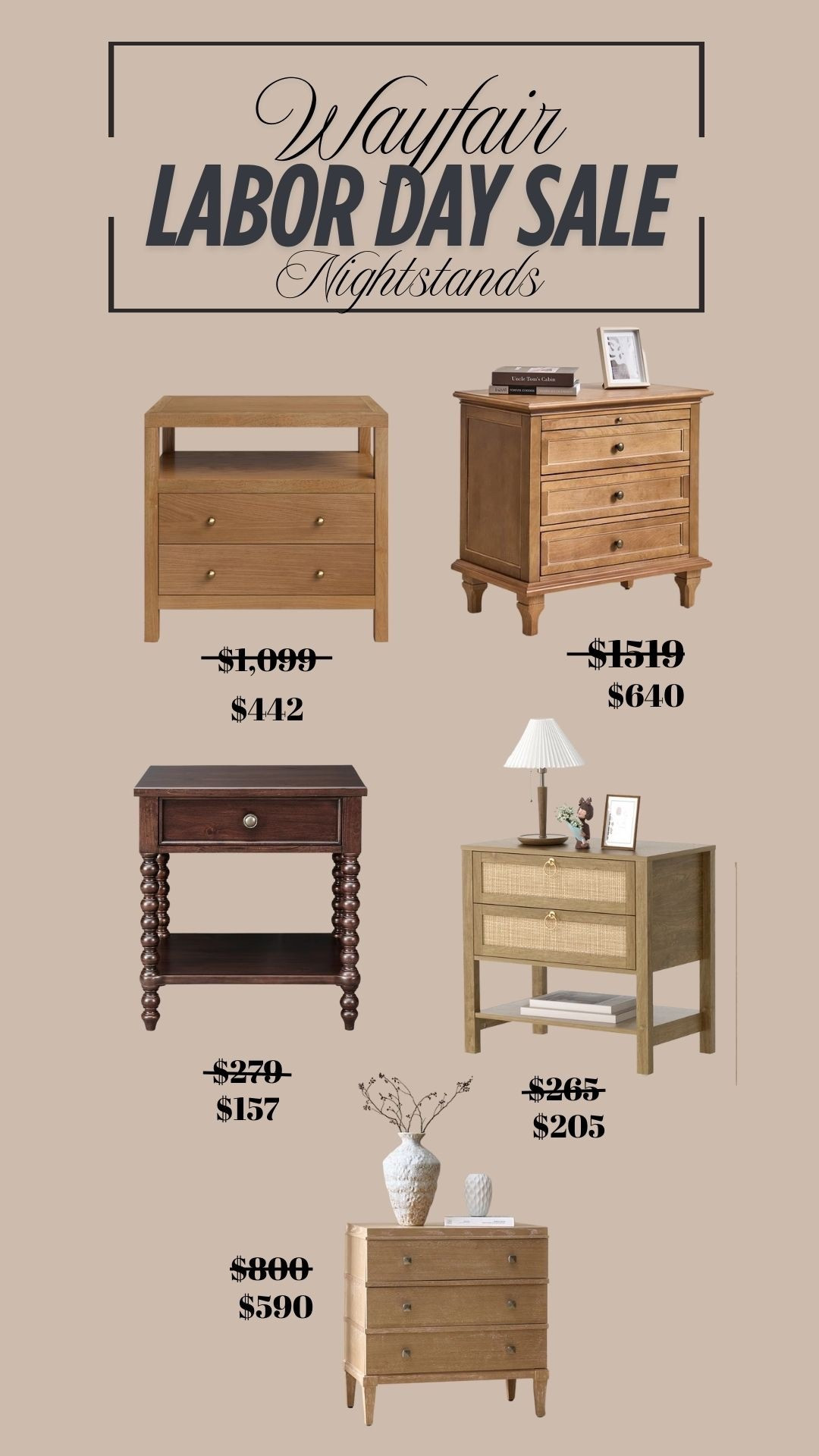 Wayfair finds you don’t want to sleep on 🛏️✨ Nightstands up to 70% off for Labor Day!

#LTKFamily #LTKHome #LTKSaleAlert