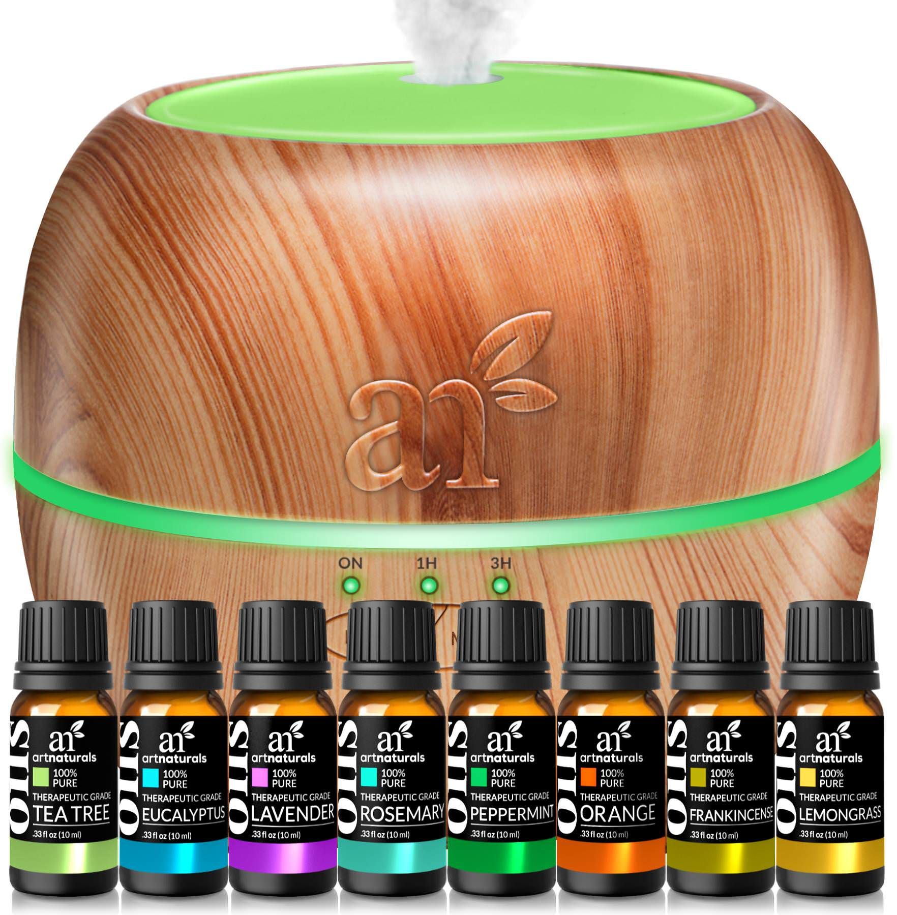 ArtNaturals, Essential Oil Diffuser 150ml and Top 8 Essential Oil Set | Walmart (US)