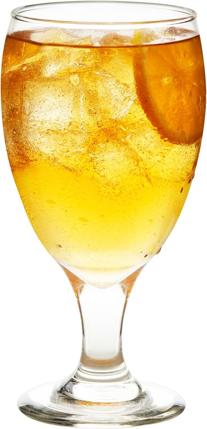 Libbey Classic Clear Glass Goblets Set of 12, Dishwasher Safe Drinking Goblets for Iced Tea, Sang... | Amazon (US)