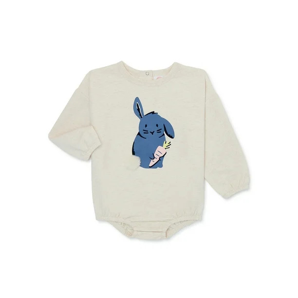 Wonder Nation Baby Boy Bunny Bodysuit, Sizes 0-24 Months | Walmart (US)