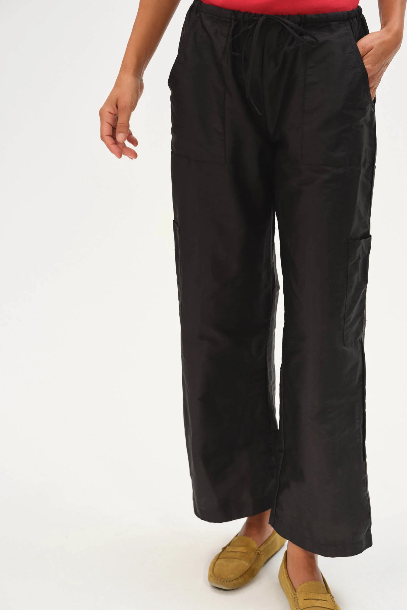 The Taffeta Drawstring Cargo Pant | DONNI.
