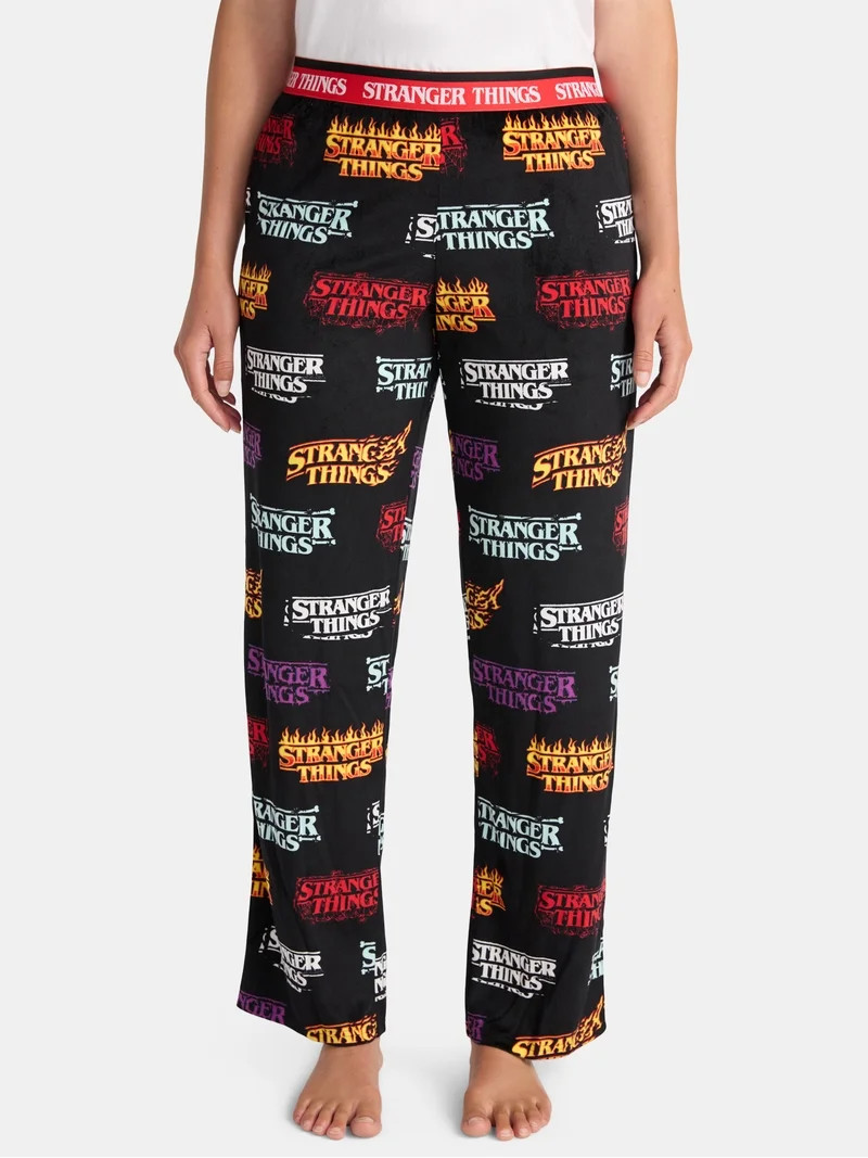 Netflix Stranger Things Women's and Women's Plus Velour Sleep Pants, Sizes XS-3X | Walmart (US)