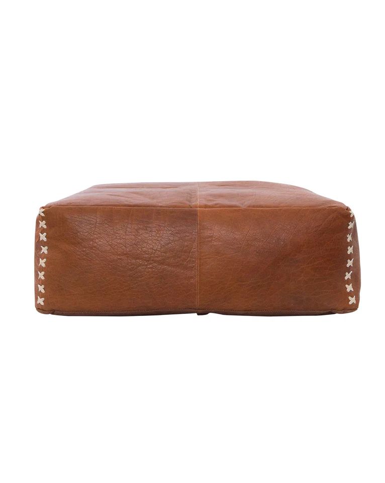 Jackie Leather Pouf | McGee & Co.