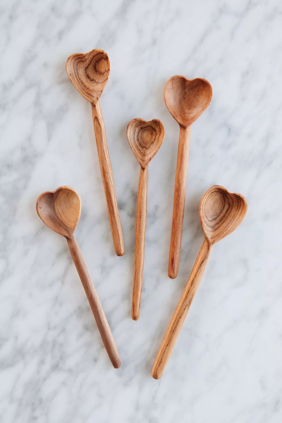 Connected Goods Wild Olive Wood Heart Spoon Set | Urban Outfitters (US and RoW)