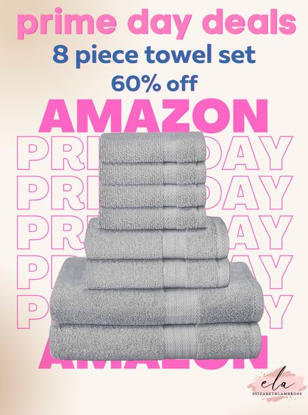 AMAZON PRIME DAY
8 piece towel set for $20! 
60% off!!
This is such a steal, especially since you it is an 8 piece set!
They have multiple colors to choose from too!

#amazon #towels #home #cotton #primeday #deals #sale #steal #towelset 

#LTKhome #LTKxPrimeDay #LTKfamily