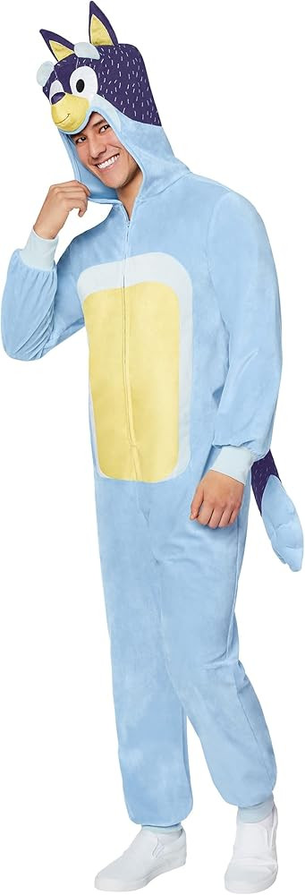Spirit Halloween Bluey Adult Bandit Heeler Costume | Officially Licensed | Group Costume | Jumpsu... | Amazon (US)