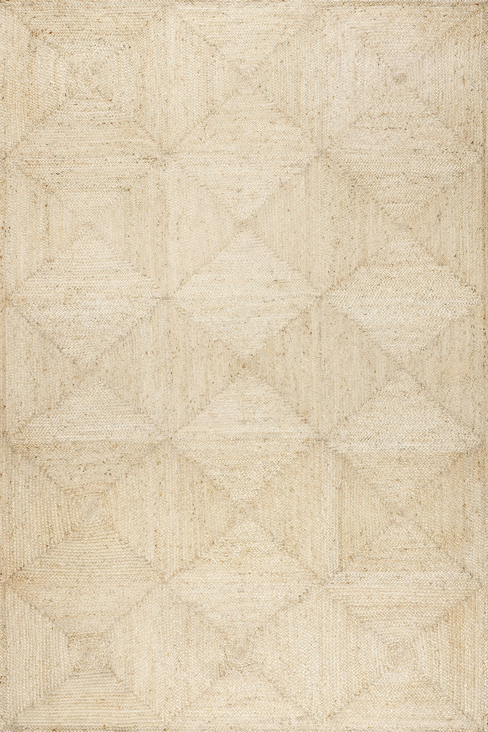 Ivory Juniper Jute Tiled 8' 6"" x 11' 6"" rug | Rugs USA