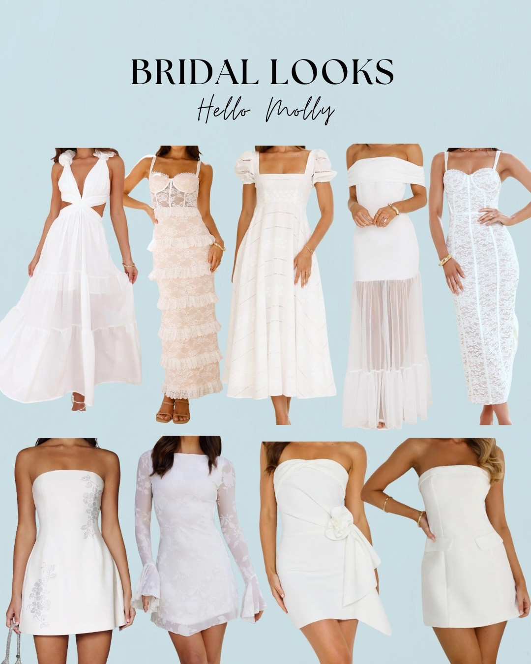 Hello Molly Bridal Dresses

Bride, white dress, bachelorette, bridal shower, bridal looks 

#LTKSeasonal #LTKPetite #LTKootd