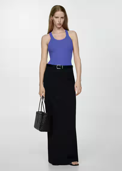 Ribbed knit top -  Women | Mango United Kingdom | MANGO (UK)