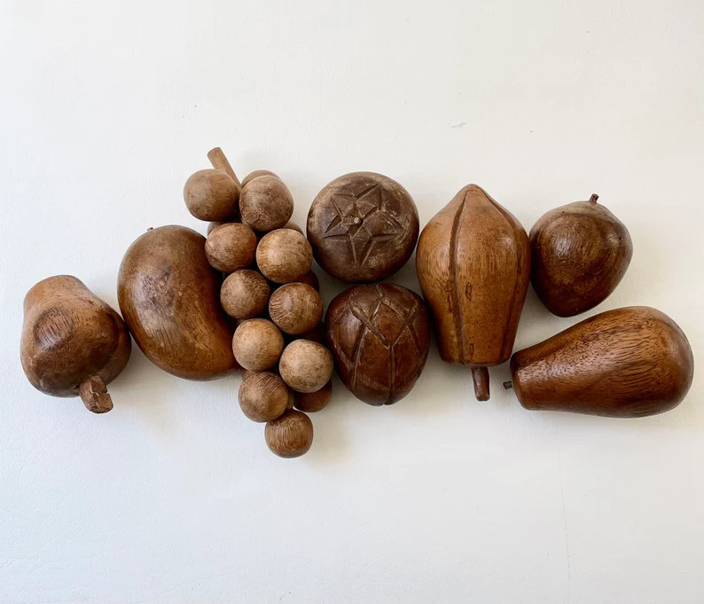 Vintage Wooden Fruit Set - Etsy | Etsy (US)