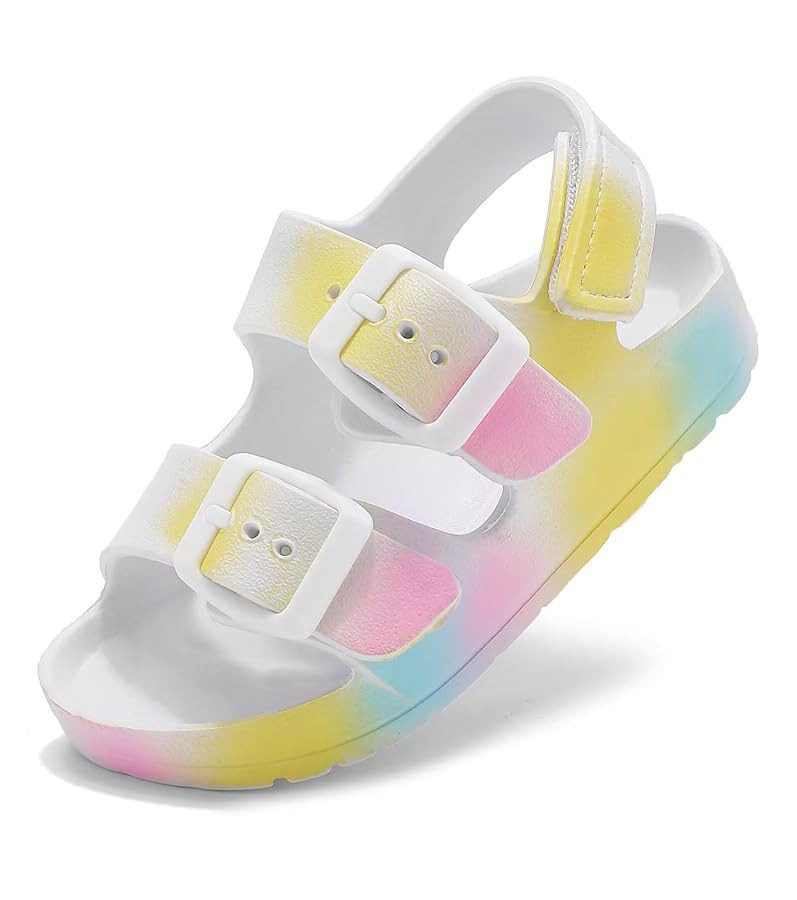 Kids Slides Sandals Double Buckle Adjustable Boys Girls | Amazon (US)