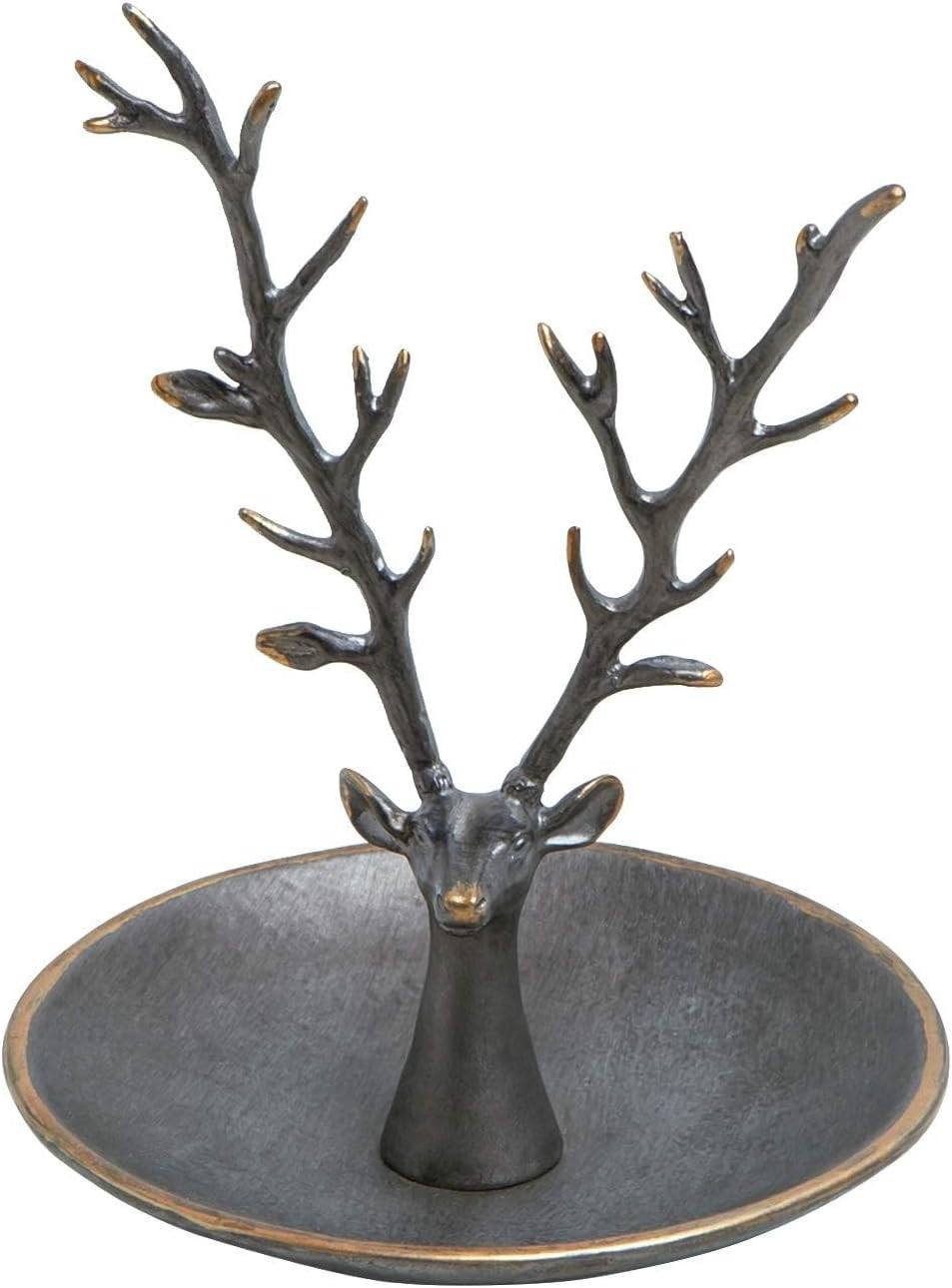 SOFFEE DESIGN Jewelry Tray Ring Dish Holder, Metal Deer Antler Jewelry Stand with Tray Display Or... | Amazon (US)