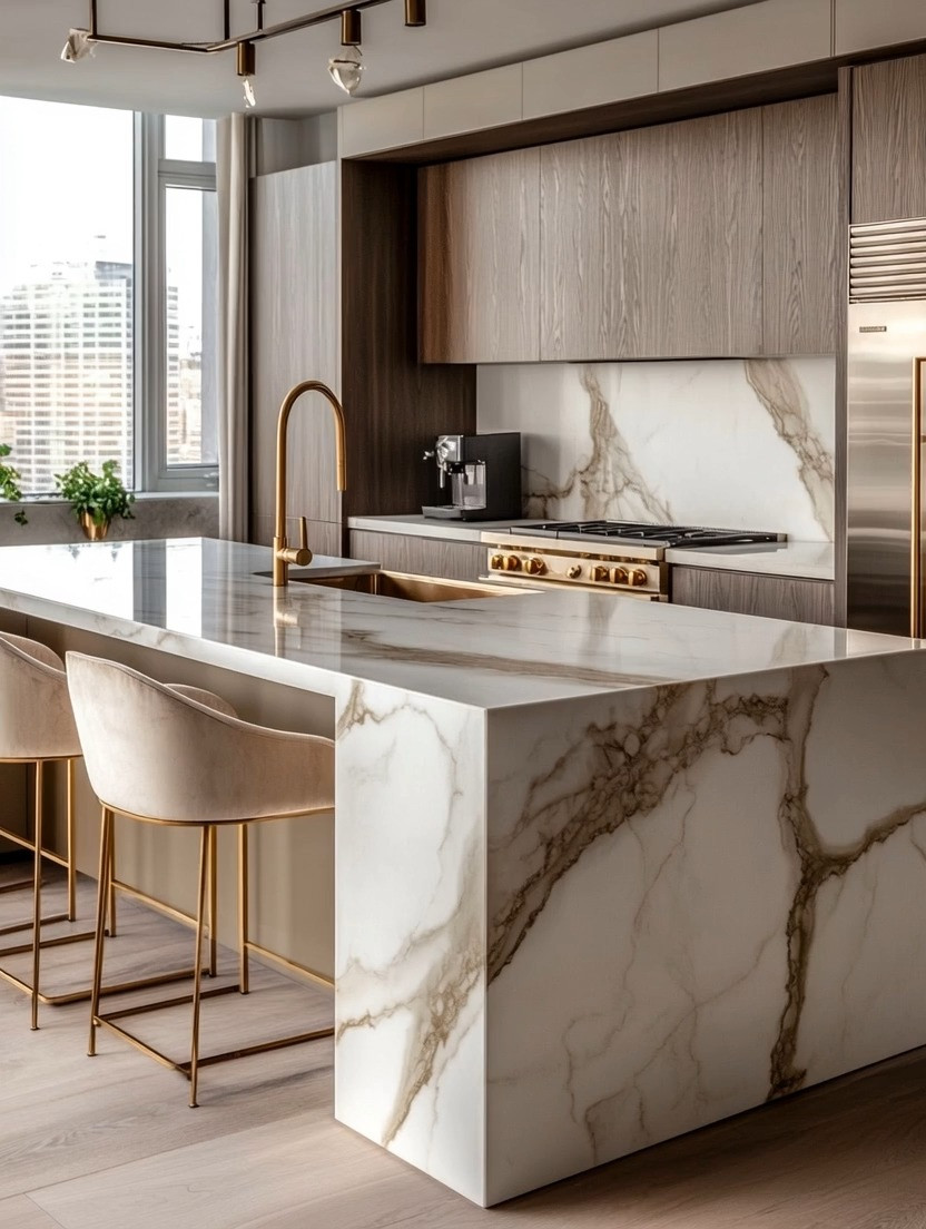 Create this hidden luxury kitchen island moment with soft, elegant layers and subtle gold accents that do all the talking. An oversized marble-look island becomes the centerpiece, paired with ivory or beige high chairs finished with gold legs for that quiet, refined glamour.

Tie the look together with a gold kitchen faucet, and if your budget allows, elevate it even further with a gold-and-ivory stove. Finish the space with carefully chosen appliances—microwave, toaster, SodaStream, or a coffee machine—all in cohesive tones so the kitchen feels curated, not cluttered.

This is not loud luxury.
This is understated, intentional elegance—the kind that feels custom, timeless, and effortlessly elevated.

#KitchenIsland
#HiddenLuxury
#KitchenRefresh
#KitchenUpgrade
#KitchenElegance
#LuxuryKitchen
#IvoryAndGold
#GoldAccents
#ModernKitchenDesign
#QuietLuxury 

 #LTKHome