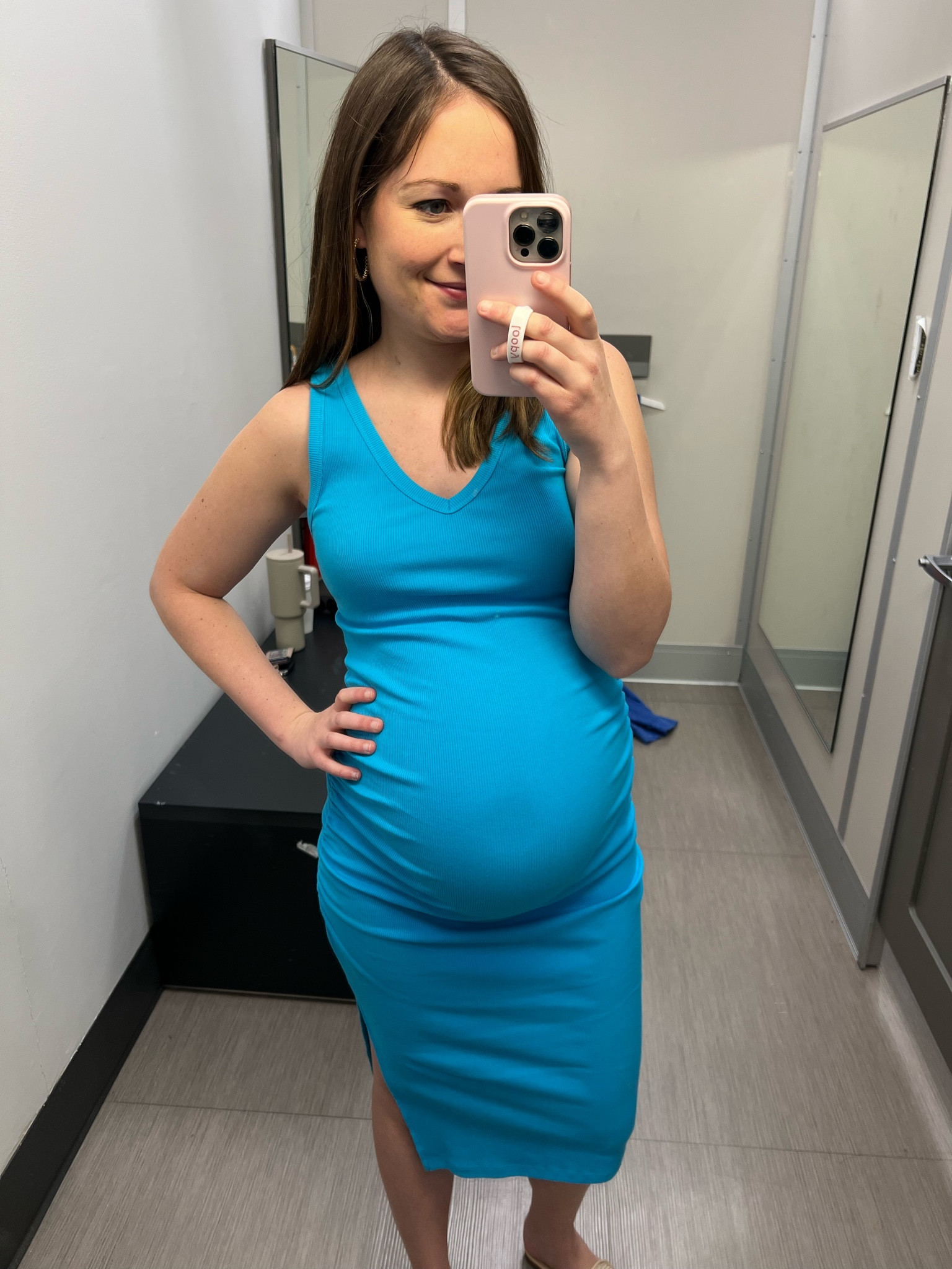 This dress is still fully stocked in store and STILL just as flattering on every body type! Comes in navy/white stripe, black, and bubblegum pink.

Sizing: stay tts, I sized up 1 to a s

#LTKunder50 #LTKbump #LTKcurves