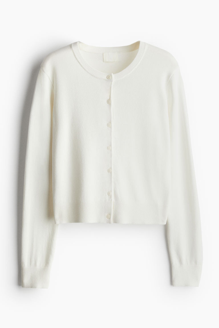 H & M - Fine-knit Cardigan - White | H&M (US + CA)