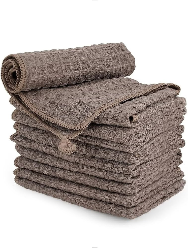 watchget Barista Micro Cloth 10 Pack, Microfiber Barista Cleaning Towels Microfiber Waffle Weave ... | Amazon (US)