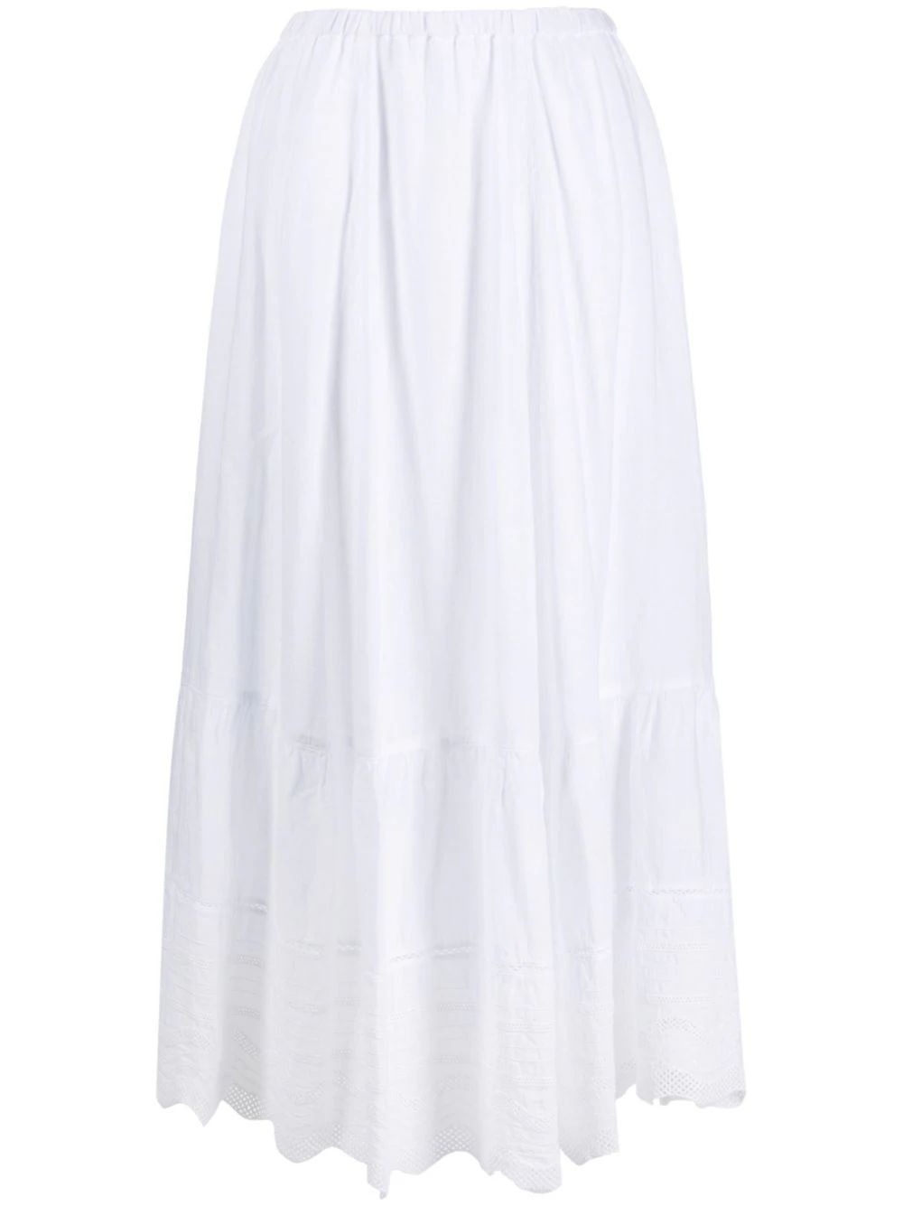120% Lino embroidered-lace Skirt  - Farfetch | Farfetch Global