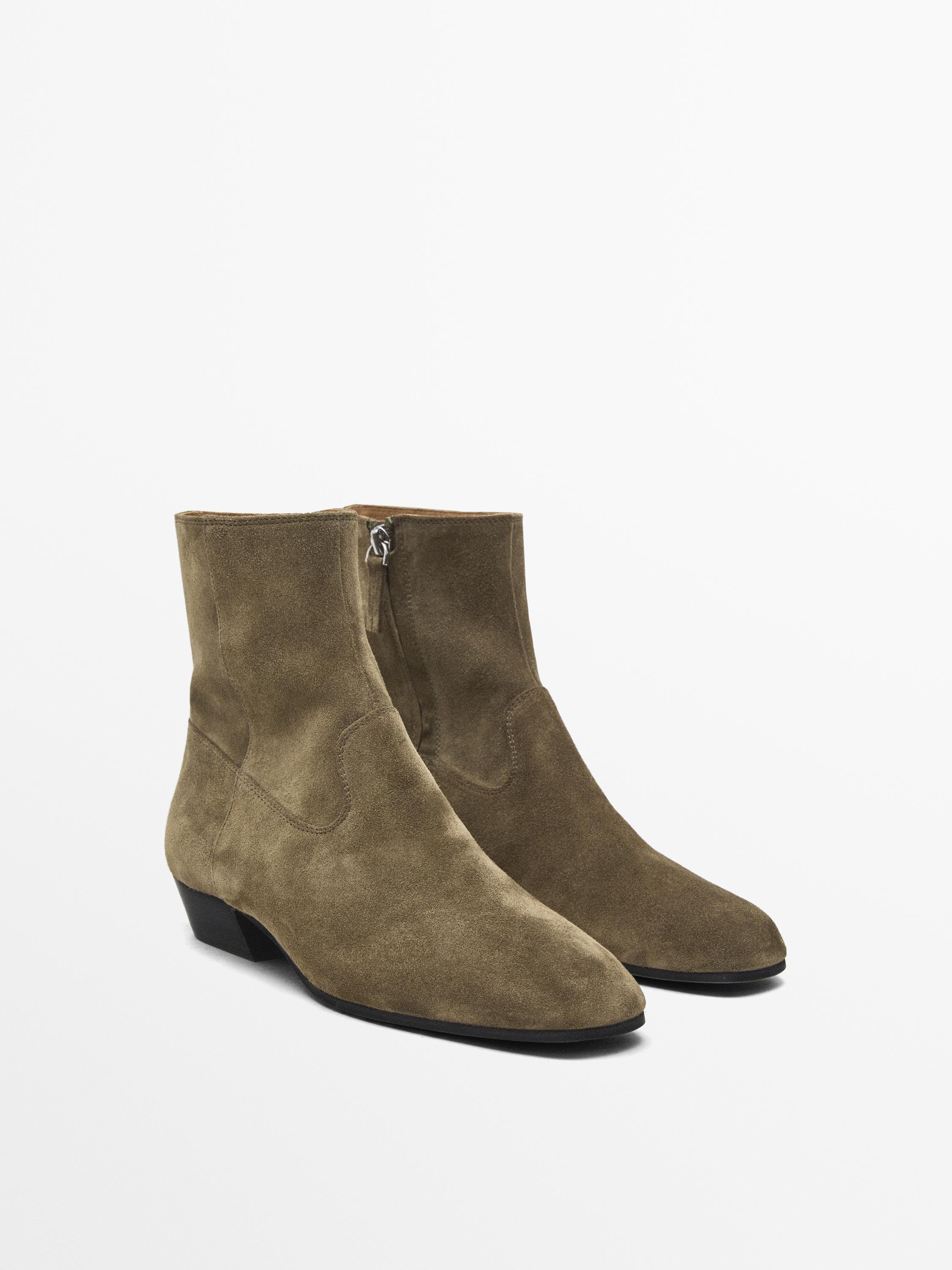 Soft flat ankle boots | Massimo Dutti UK