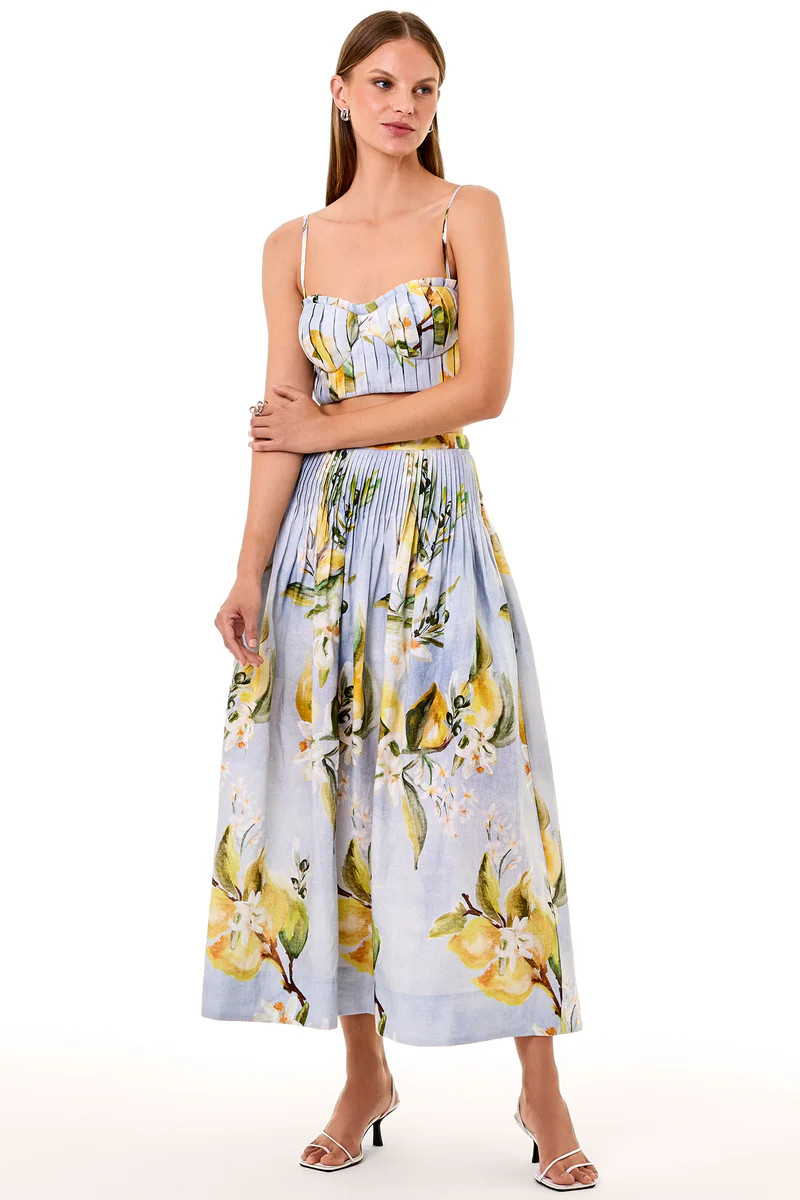 AMABELLE SKIRT - ANISA SKY LEMON | Nicholas The Label