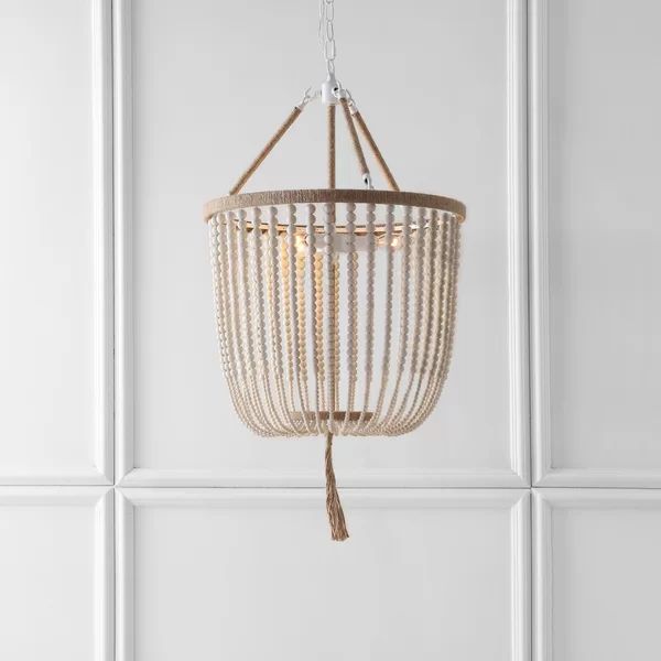 Brown Leyva 3 - Light Unique / Statement Empire Chandelier with Beaded Accents | Wayfair North America