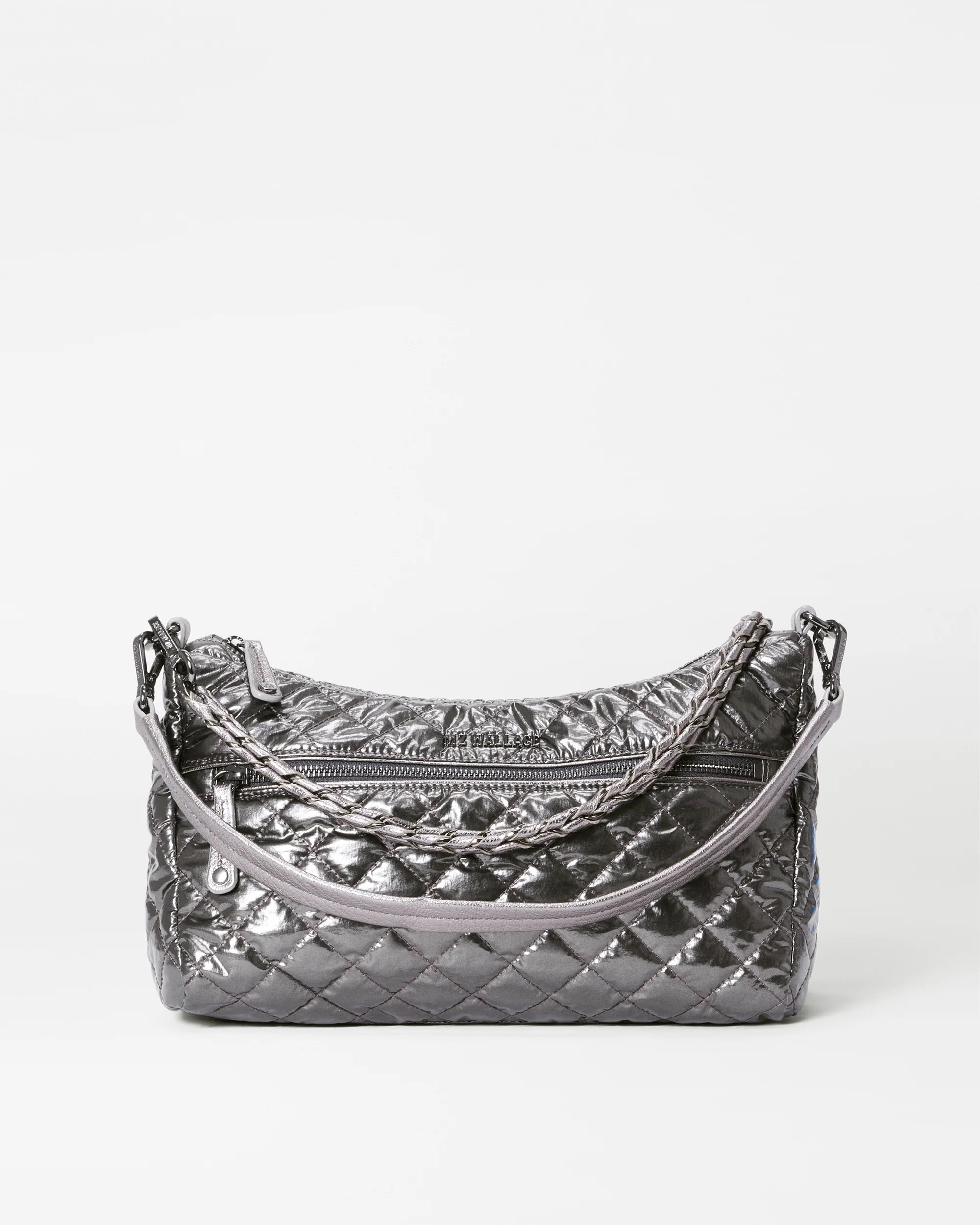 Anthracite Metallic Crosby Shoulder Bag | MZ Wallace