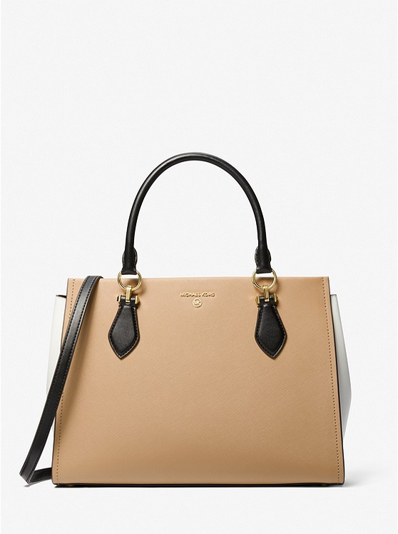 Marilyn Large Color-Block Saffiano Leather Satchel | Michael Kors US