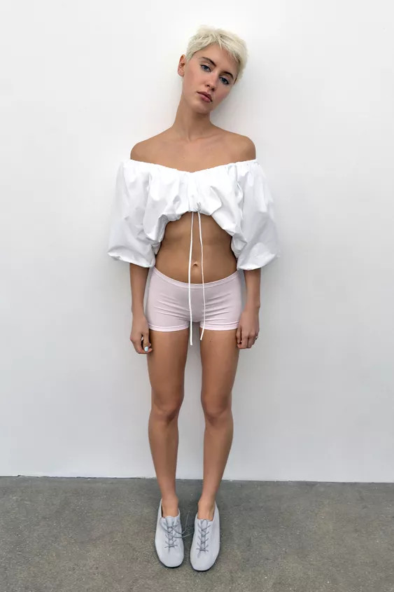 HEAVY COTTON BALLOON TOP | Zara UK