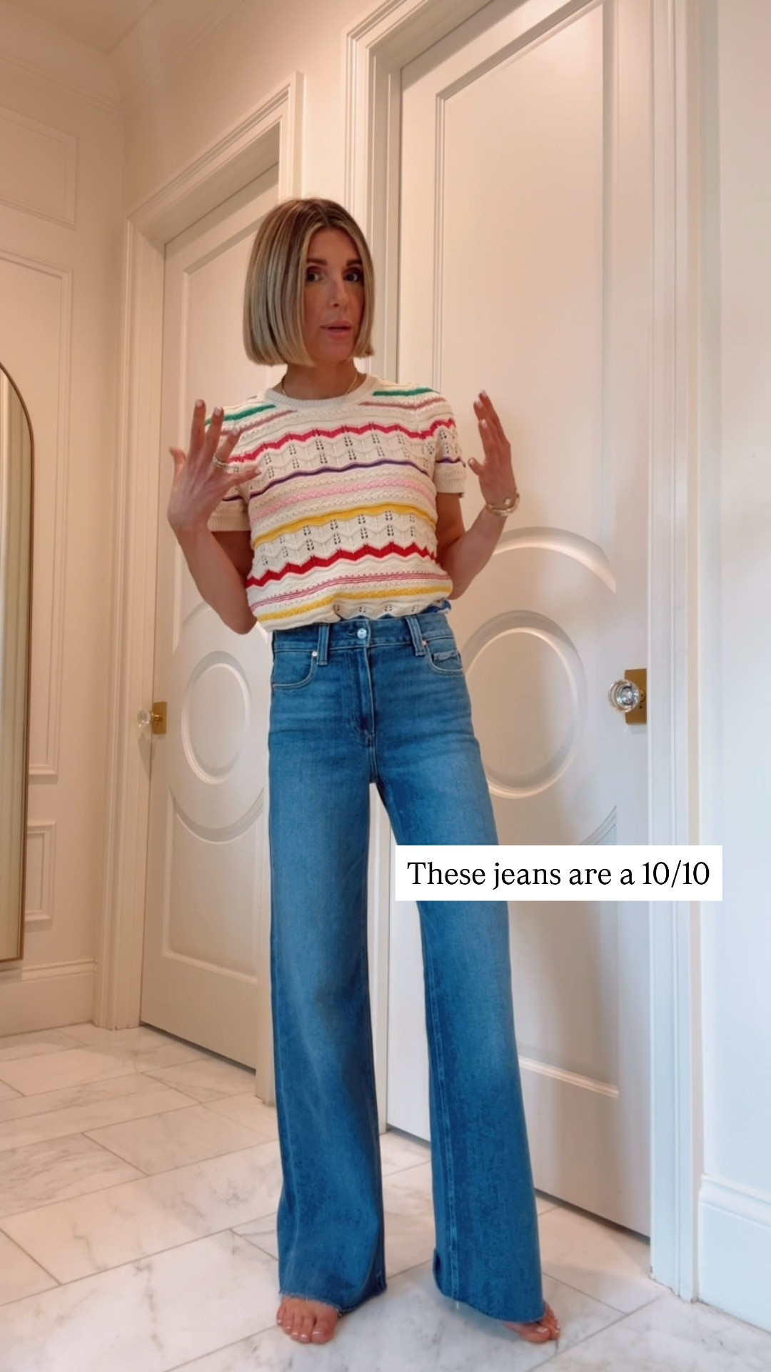 These jeans are so good. 10/10 recommend to anyone. They fit tts and I'm 5'7 for reference wearing size 25