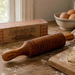 Vintage Wooden Noodle Rolling Pin • Grooved Pasta Maker • Farmhouse Kitchen Tool - Etsy | Etsy (Global)