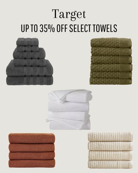 Up to 35% off select towels at Target! 

#LTKSeasonal #LTKsalealert #LTKhome